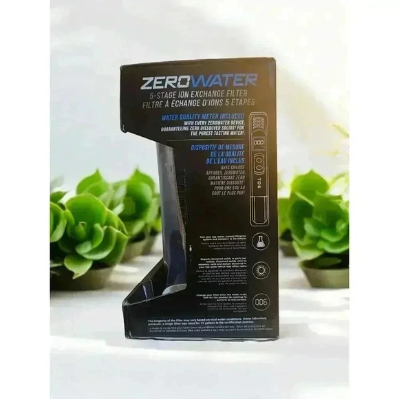 ZeroWater ZD-012RP Quick Fill Ready-Pour 12 Cups Blue Water Filtration Pitcher - Picture 2 of 4